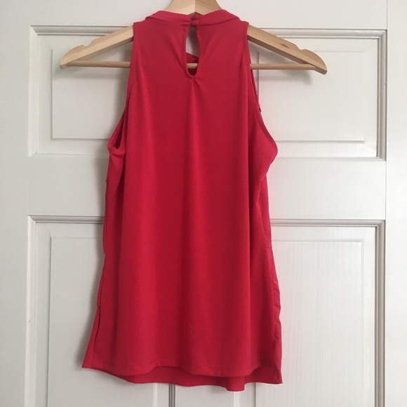 GRAYSON RED SLEEVELESS BLOUSE S - Picture 2 of 5